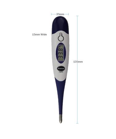 Oral Thermometer - Fast and Accurate Digital Thermometer for Oral and Rectal Measurement - 25 Free Probe Covers - Buy Online on SooperMarket.com