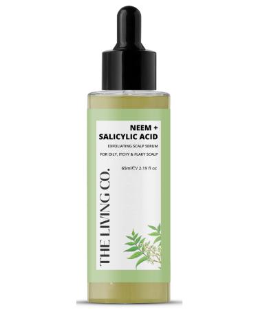 THE LIVING CO Neem + Salicylic Acid Exfoliating Scalp Serum 65ml For Oily Itchy & Flaky Scalp