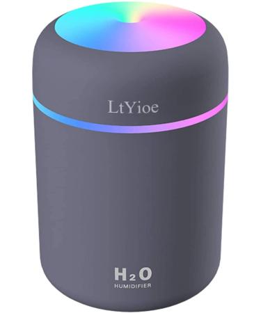 LtYioe Humidifier Portable Mini Humidifiers for Bedroom Personal Desktop Air Humidifier with Colorful Cycling Light 2 Mist Modes and Auto Shut-Off Super Quite for Office Home Car(Navy Black)