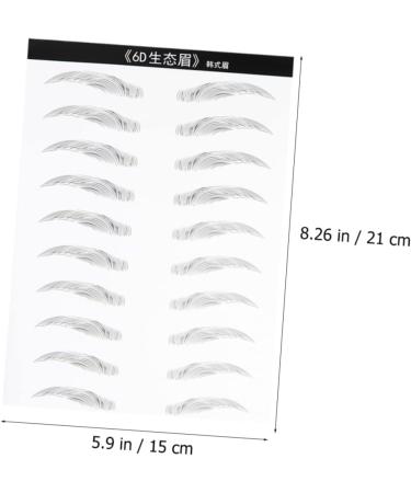 Baluue 2 Pairs Artificial Eyebrow Patch Dual-ended Eyebrow Pencil Simulation Eyebrow Clear Brow Gel Tear - Buy Online on SooperMarket.com