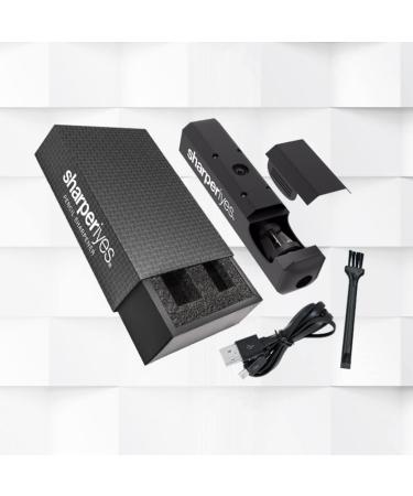 SharperIyes Automatic Cosmetic Pencil Sharpener - Elegant Black | Achieve Perfectly Sharpened Makeup Pencils - Buy Online on SooperMarket.com
