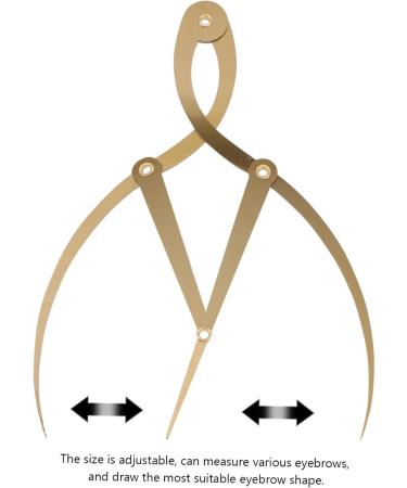Hemoton 1pc Eyebrow Positioning Ruler Brow Mapping with Ruler Eyebrow Ruler Printable Appliance Gold Alloy 16.5x5.4cm Golden - Buy Online on SooperMarket.com