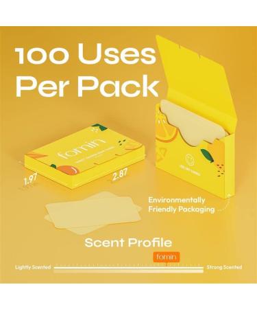 FOMIN Antibacterial Lemon Travel Soap Sheets - 300ct Dissolvable Hand Washing Mini Soap for Camping - Buy Online on SooperMarket.com