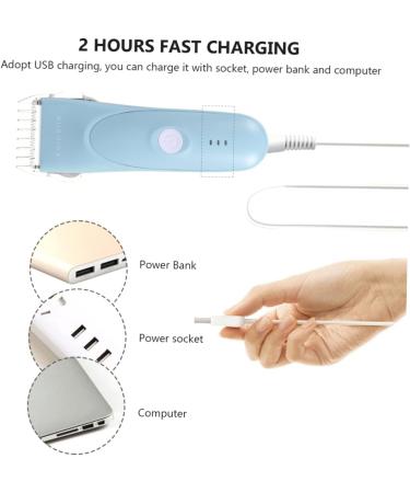 Healeved Baby Kit Blue Suit Cordless Hair Trimmer Set for Kids | Electric Hair Cutter with Clippers & Shears - Barber Accessories for Baby Hair - Buy Online on SooperMarket.com