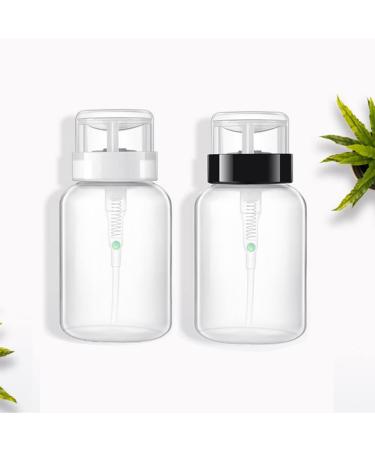 2 pieces 200ml of pumping pums pump dispenser Pum Pum Pum Pleple empty plastic bottle Nail polish remover pump Dispenser nail polish remover bottle retail for nail art tool set