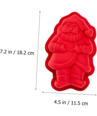 BIUDECO Christmas Cake Mould 2 Pcs Baking Mold Silicone Molds Santa Claus Silicone Mold Dessert Making Mold Christmas Bakeware 18.2X11.5X3CM As Shown - Buy Online on SooperMarket.com