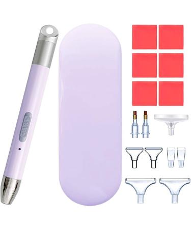 5D Diamond Painting LED Light Pen Kit - Rechargeable Art Accessory with 2 Light Modes, Glue, Clay & Storage Case - Purple - Buy Online on SooperMarket.com