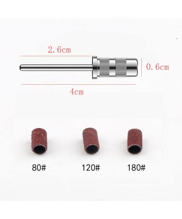 YUTOU Nail sanding caps 150 pieces sanding sleeves with 1 piece nail drill sanding sleeves nail cutter attachment 80/120/180 grit for manicure nail design nail care nail art - Buy Online on SooperMarket.com
