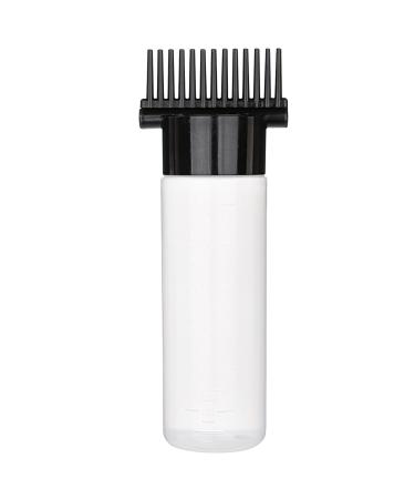 Hair Oil Applicator Bottle 180ml - Portable Root Comb with Clear Scale & 13 Oil Outlets for Hair Care & Styling - Black & Clear Design - Buy Online on SooperMarket.com