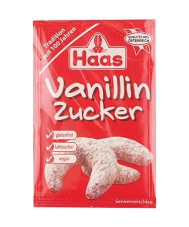 Haas - Vanillin Sugar - 5 x 8 g Contents: 5 x 8 g