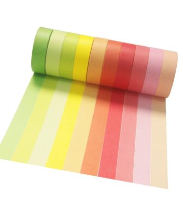 20 Rolls Washi Tape Set Rainbow Washi Tape Colorful Masking Tape 15mm Wide Decorative Tape for Bullet Journal Book Planner Scrapbooking DIY Arts Crafts Gift Packaging Rainbow 15MM-20 Rolls - Buy Online on SooperMarket.com
