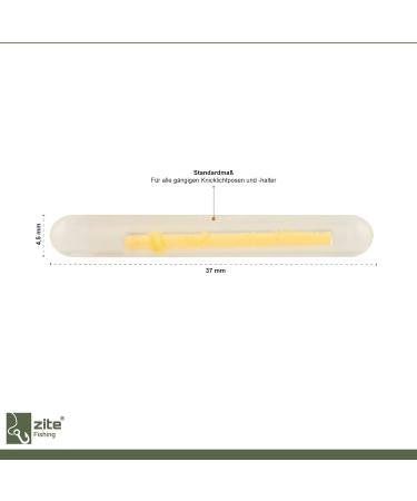Zite Fishing Glow Sticks - 50 PCS Bright Bite Indicator Light Sticks | Long Burning Time | Standard Size 4.5x37mm in Yellow & Green for International Shipping - Buy Online on SooperMarket.com
