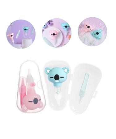 Kisangel Infant Nose Sucker - 2pcs Silicone Aspirators for Newborns | Baby Safety Manual Nose Cleaner for Nasal Care - Buy Online on SooperMarket.com