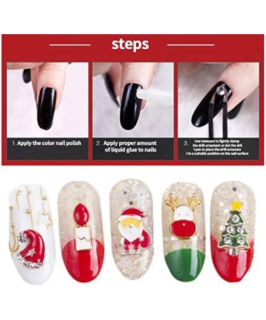 Brensty Nail Colorful Nail Christmas Rhinestone Series 3D Manicure Nail Art Decor DIY Studs Pearl Jewelry SD-04 - Buy Online on SooperMarket.com