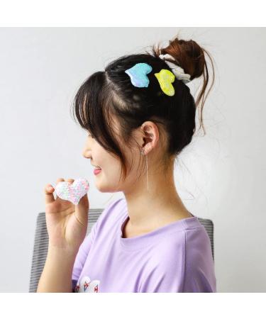 30 Heart Shaped Sequin Hairpins - Valentine's Day Glitter Hair Clips for Girls - Buy Online on SooperMarket.com