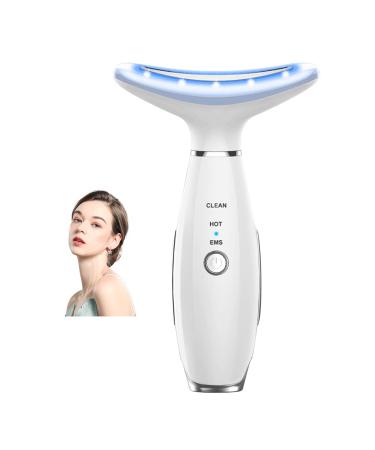 Firming Wrinkle Removal Device for Neck Face, Double Chin Reducer Vibration Massager, 3 in 1 Portable Face Massager for Lifts and Tightens Sagging Skin, Skin Care Long handle