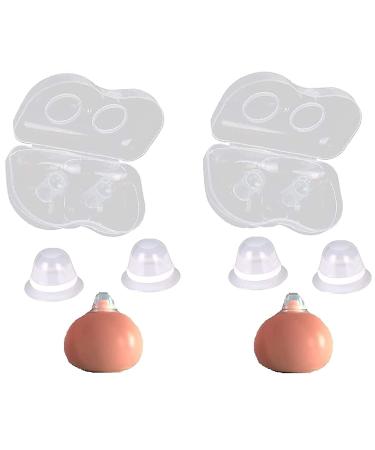 Careforyou Nipplesucker's nipple corrector for flat reverse nipples for breastfeeding mother or women silicone with a transparent shell 2 pairs 2 pairs of nipple correction