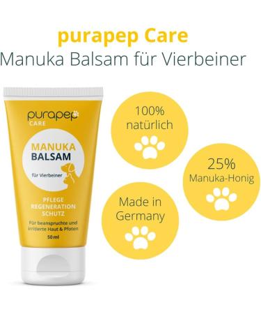 Purapep Care - Manuka Balsam for Dogs & Cats | Skin & Paw Regeneration | 50ml - Soothing Care for Stressed & Irritated Skin - Buy Online on SooperMarket.com