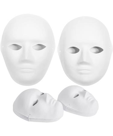 CALPALMY 30 Pack 2 Sizes Paper Mache Masks - Create Artistic Craft Projects from Wall Decorations to Theater and Halloween Costumes Party Masquerade Parties and Classroom Art
