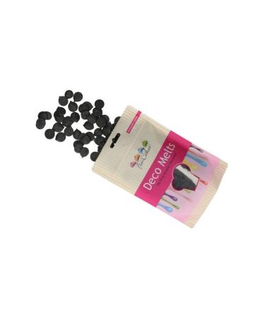 FunCakes Deco Melts Black - Dip Drip Drizzle and Decorate Melt in The Microwave and Pour in Every Shape Make Candy Drip Cakes Lollipops and Decorate Cakes Cookies and Cupcakes AZO Free 250 g