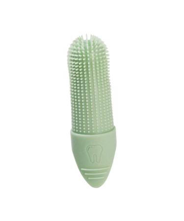 JISADER Pet Oral Care Finger Brush for Dogs and Cats - Gentle Tool Green