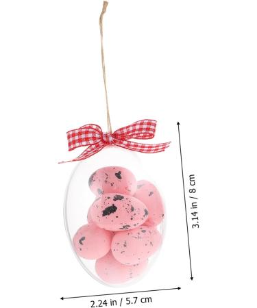 Alipis 2pcs Easter Eggs Hanging Easter Egg Ornament Easter Party Egg Decoration Easter Party Decorations Plastic Hamper Hanging Egg Decor Easter Party Hanging Decor Spot Props Foam Pink 8x5.7cm - Buy Online on SooperMarket.com