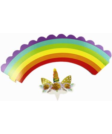 Warmhm Cake Decorations 96pcs Paper Cups Decorate Cake Unicorn Cupcake Wrappers - Buy Online on SooperMarket.com