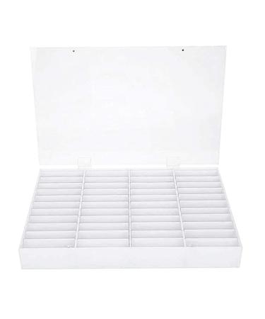 44 Grids Fake Nail Tips Color Display Holder Storage Box For Nails Art Decor Nails Art Decoration White