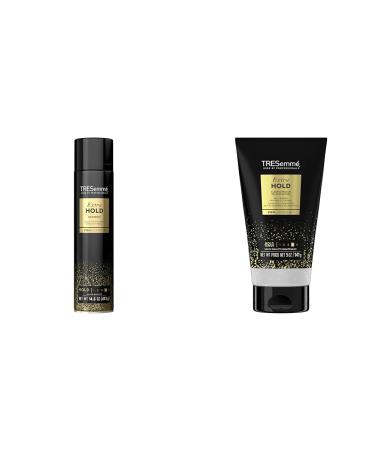 TRESemm Extra Hold Hairspray 14.6 Oz Hair Gel Extra Hold No Crunch 24H Frizz Control 5 oz Bundle