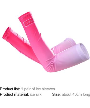 WskLinft 1 Pair Arm Sleeve -pilling Breathable Fine Stitching Quick-drying Arm Sleeve for Exercise Pink - Buy Online on SooperMarket.com