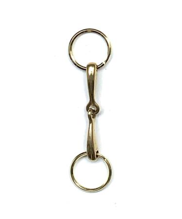 JA Horse metallic keychain pendant horse rider pony bits gold