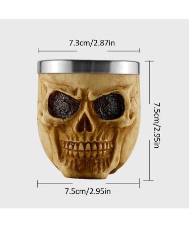 Skull Foam Bowl Stainless Steel Shaving Bowl Foaming Soap Bowl Men's Facial Cleansing Skull Beard Soap Foam Bowl Facial Hair Beard Brush Mug Skull - Buy Online on SooperMarket.com