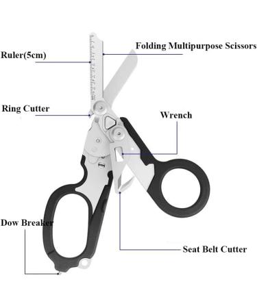 6-In-1 Raptor Emergency Shears Foldable Tool - Blue | Tactical Pliers & Scissors for Camping & Survival - Buy Online on SooperMarket.com