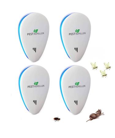 Ultrasonic Pest Repeller Mouse Repellent Electric Pest Repellent Ultrasonic Plug in Insect Repellent for Rodents Mice Mosquitoes Rats Spiders Ants 4 Packs