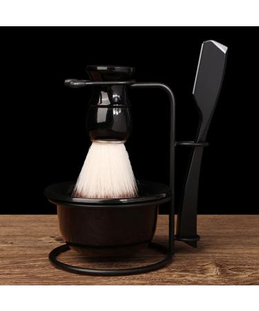 FOMIYES 3-in-1 Cleaning Brush Shaving Kit for Men - Shaving Brush Bowl Razor & Holder - Premium Male Grooming Set - Buy Online on SooperMarket.com