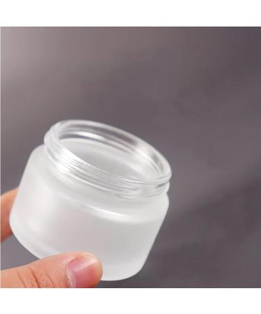 Plastic cosmetic jars empty jars 15ml Empty Face Cream Storage Containers Pots with Rose Lid Frosted Glass Cosmetic Jars (Color : Frosted Transparent Size : 20ml) (Color : Frosted Transparent Siz 15ml Frosted Transparent - Buy Online on SooperMarket.com