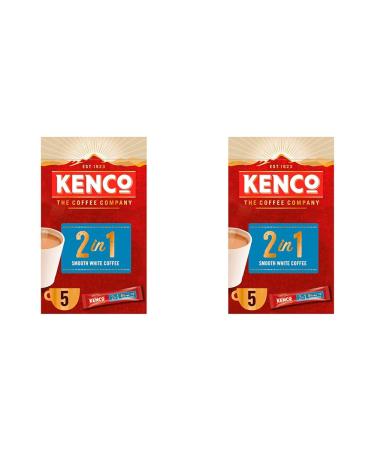 Kenco 2 in 1 Smooth White Instant Coffee Sachets 5x14g (Pack of 14 Total 35 Sachets 490g)