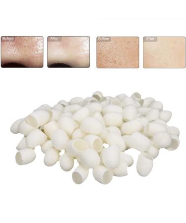 100pcs Natural Silk Cocoons for Blackhead Removal | Gentle Facial Care Peeling Silkworm Balls - International Shipping - Buy Online on SooperMarket.com