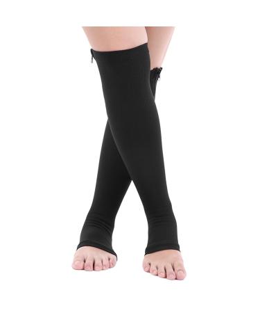 Compression Socks for Men & Women - Calf Support Varicose Veins Relief | Best for Sport Running Travel & Nurses (L/XL Black) - Buy Online on SooperMarket.com
