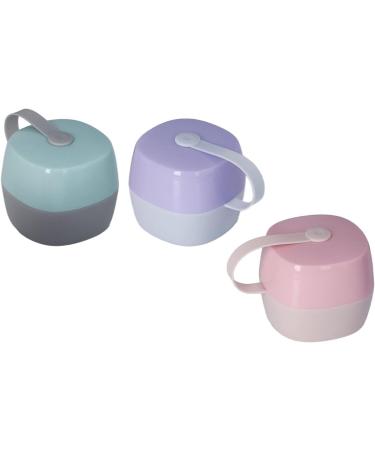 Alomejor 3-Piece BPA-Free Pacifier Holder Case | Food-Grade Large Capacity for Milk Powder & Snacks | Perfect for Travel & Storage - Buy Online on SooperMarket.com