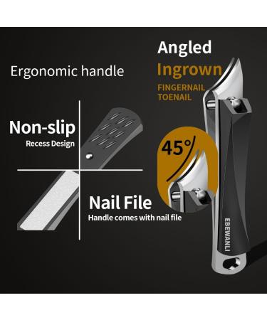 Buy Ingrown Nail Clippers - Stainless Steel Toe & Fingernail Clippers for Seniors Men & Women | Curved Blade Design for Easy Use - Buy Online on SooperMarket.com