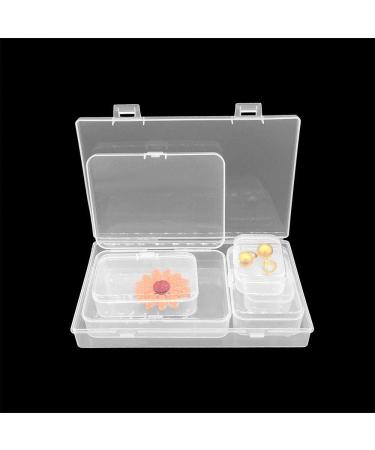 Goodma 24-Piece Rectangular Mini Clear Plastic Storage Box Set for Small Items and Crafts - Buy Online on SooperMarket.com