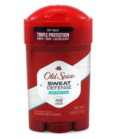 Old Spice Anti-Perspirant Pure Sport+ Soft Solid 2.6 Ounce (Pack of 2)