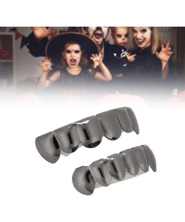 Shop Hip Hop Prop Teeth Accessories - Shiny Black Brass & Silicone Decoration for Halloween Party Gifts - Buy Online on SooperMarket.com