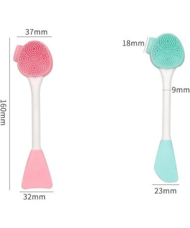 Double Head Facial Brush - Exfoliating Scrub & Massage Tool for Skincare | International Shipping Available - Buy Online on SooperMarket.com