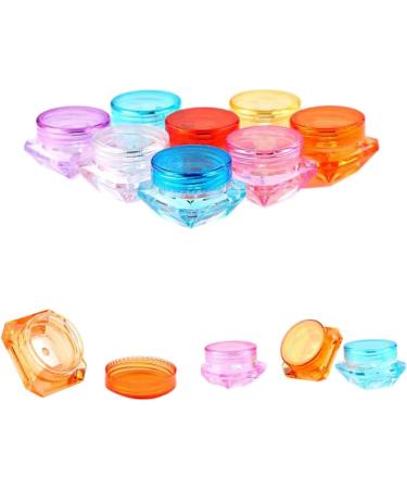 Desikixudy Cosmetic Sample Container Plastic Clear Cosmetic Pot Jars with Screw Cap Lid for Eye Shadow Nails Powder Jewelry - Buy Online on SooperMarket.com