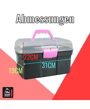 PFIFF 100576 Children's Grooming Box | 6-Piece Horse Care Kit in Grey - Ideal for Kids - Buy Online on SooperMarket.com