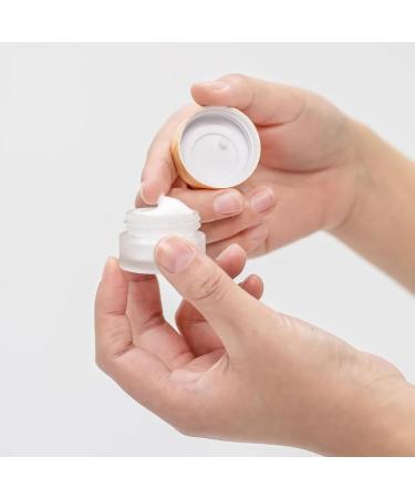 Zeoabsy 12-Pack Empty 5ml Matte Transparent Glass Cream Cans with Screw Lid - Ideal for Gels & Creams Perfect for Cosmetics - Buy Online on SooperMarket.com