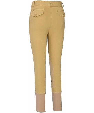 TuffRider Boys Patrol Light Knee Patch Breeches 10 - Light Tan - Top Quality Riding Breeches for Boys - Buy Online on SooperMarket.com