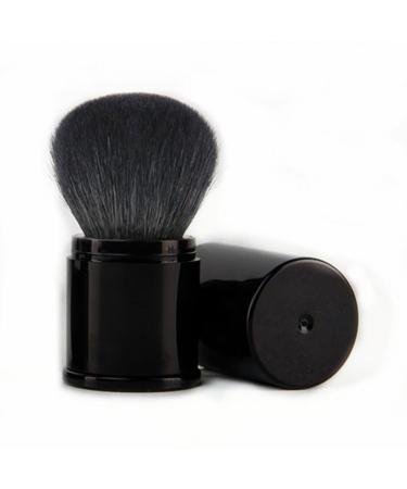 Retractable Kabuki Makeup Brush - Premium Goat Hair Blush Brush for Liquid, Cream, and Mineral Cosmetics (Black) - Buy Online on SooperMarket.com